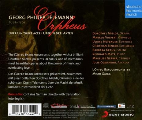 Orpheus - CD Audio di Georg Philipp Telemann - 2