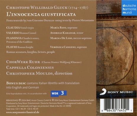 L'innocenza giustificata - CD Audio di Christoph Willibald Gluck,Cappella Coloniensis,Maria Bayo,Christopher Moulds - 2
