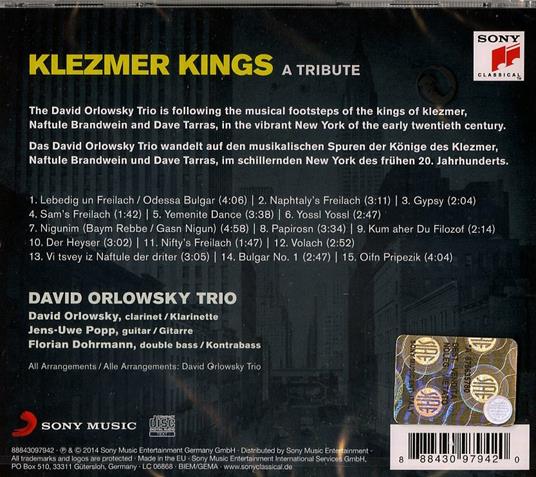 Klezmer Kings. A Tribute - CD Audio di David Orlowsky - 2