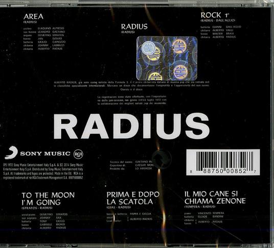 Radius - CD Audio di Alberto Radius - 2