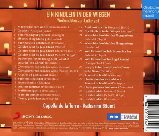 Ein Kindlein in der Wiegen - Weihnachten Zur Lutherzeit - CD Audio di Capella de la Torre - 2