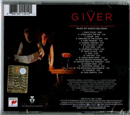 The Giver (Colonna sonora) - CD Audio di Marco Beltrami - 2