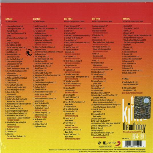 The Anthology 1964-1971 (Box Set 5 CD + LP 45 giri) - CD Audio di Kinks - 2