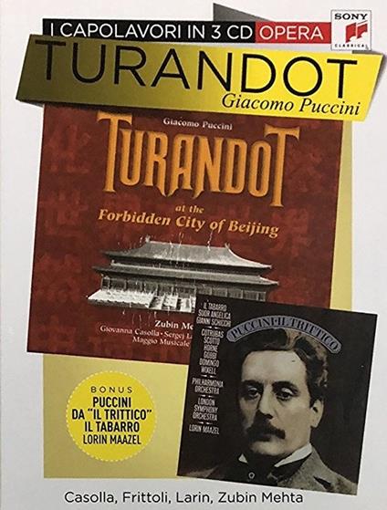 Turandot I Capolavori in 3 cd - CD Audio di Giacomo Puccini