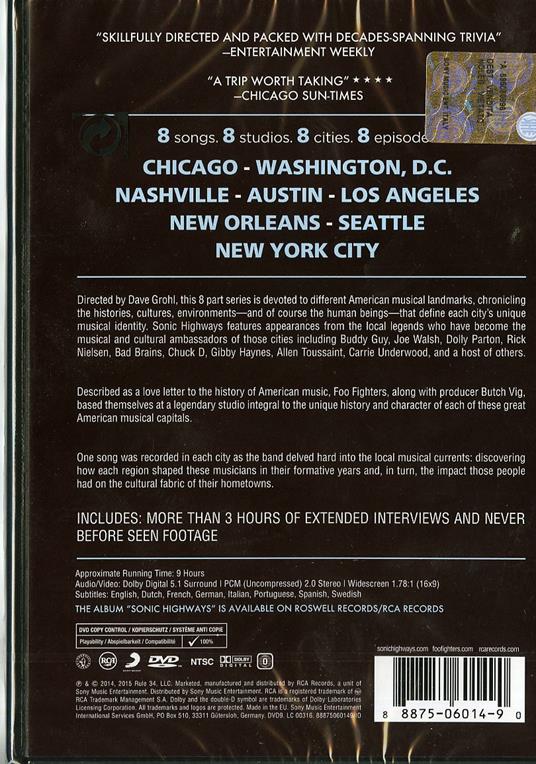 Foo Fighters. Sonic Highways (DVD) - DVD di Foo Fighters - 2