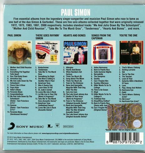 Original Album Classics - CD Audio di Paul Simon - 2