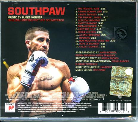 Southpaw (Colonna sonora) - CD Audio di James Horner - 2
