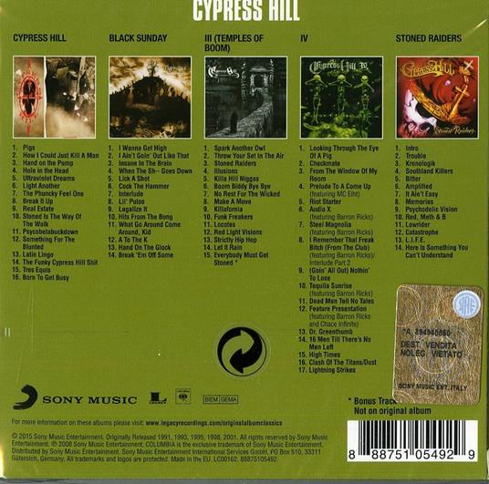 Original Album Classics - CD Audio di Cypress Hill - 2