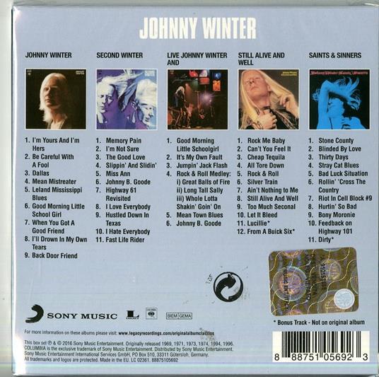 Original Album Classics - CD Audio di Johnny Winter - 2