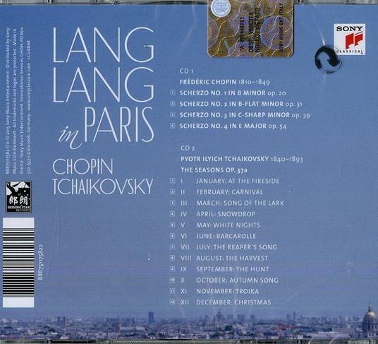 Lang Lang in Paris - CD Audio di Frederic Chopin,Pyotr Ilyich Tchaikovsky,Lang Lang - 2