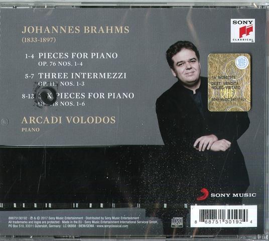 Musica per pianoforte solo - CD Audio di Johannes Brahms,Arcadi Volodos - 2