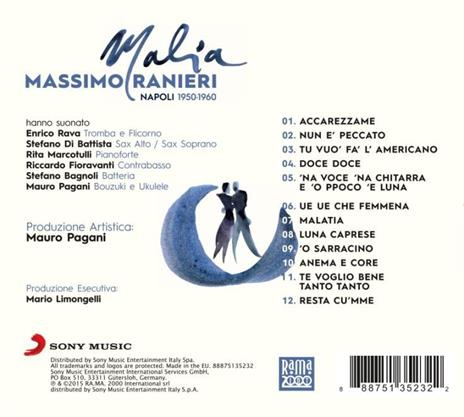 Malia. Napoli 1950-1960 - CD Audio di Massimo Ranieri - 2