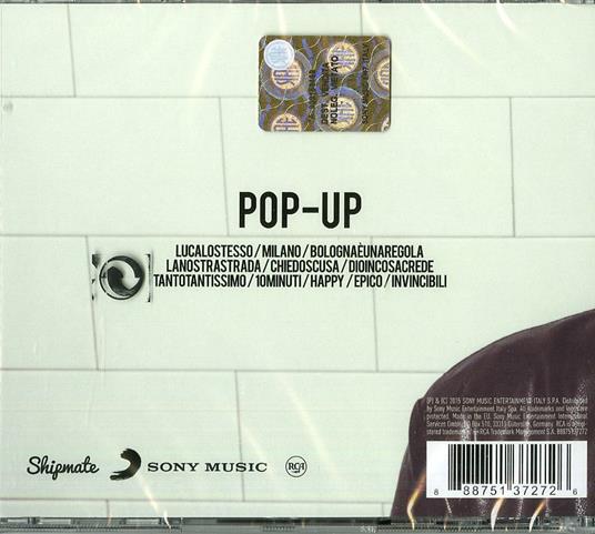 Pop-Up - CD Audio di Luca Carboni - 2