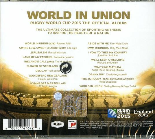 World in Union. Rugby World Cup 2015, the Official Album - CD Audio - 2