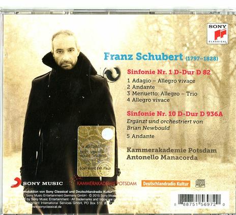 Sinfonie n.1 - Andante da Sinfonia n.10 - CD Audio di Franz Schubert,Antonello Manacorda,Kammerakademie Potsdam - 2