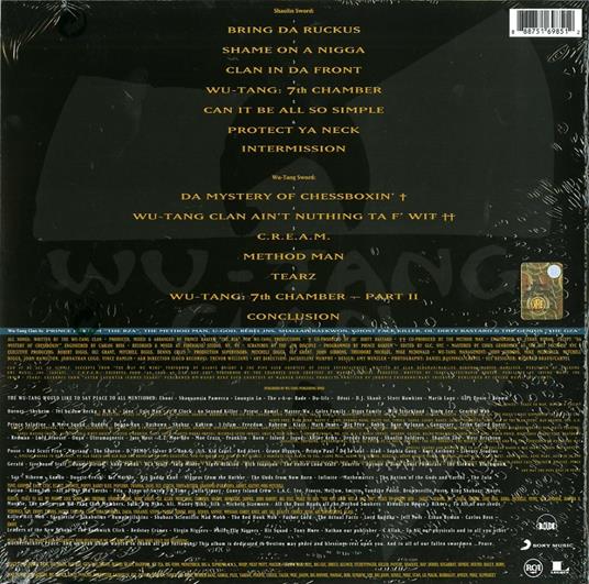 Enter the Wu-Tang Clan. 36 Chambers (36 Chambers) - Vinile LP di Wu-Tang Clan - 2