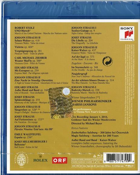 New Year's Concert 2016 (Blu-ray) - Blu-ray di Mariss Jansons,Wiener Philharmoniker - 2