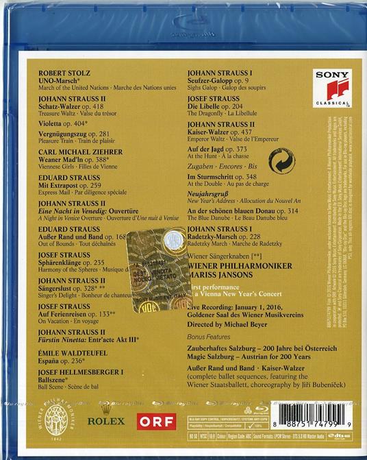 New Year's Concert 2016 (Blu-ray) - Blu-ray di Mariss Jansons,Wiener Philharmoniker - 2
