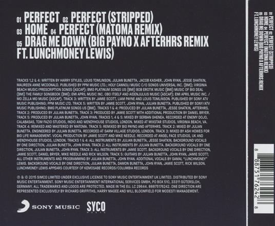 Perfect - CD Audio Singolo di One Direction - 2