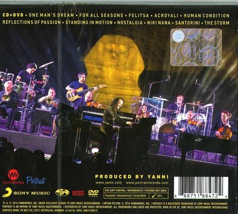 The Dream Concert. Live from the Great Pyramids of Egypt - CD Audio + DVD di Yanni - 2