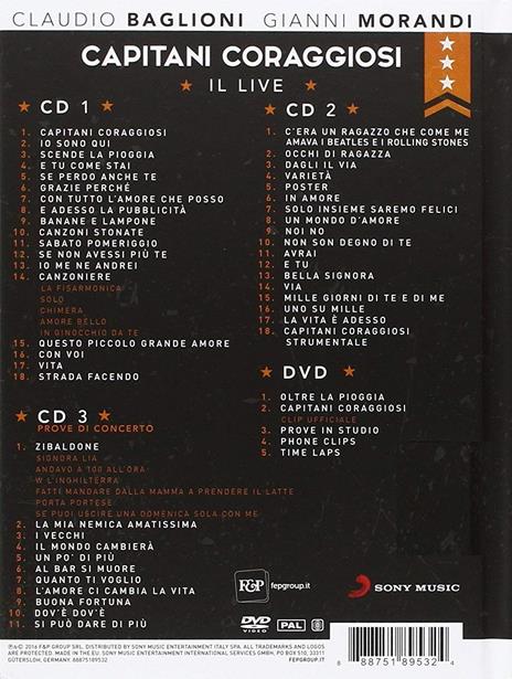 Capitani coraggiosi. Il Live (Deluxe Edition) - CD Audio + DVD di Claudio Baglioni,Gianni Morandi - 2