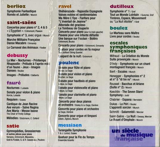 Un siècle de musique française - CD Audio - 2