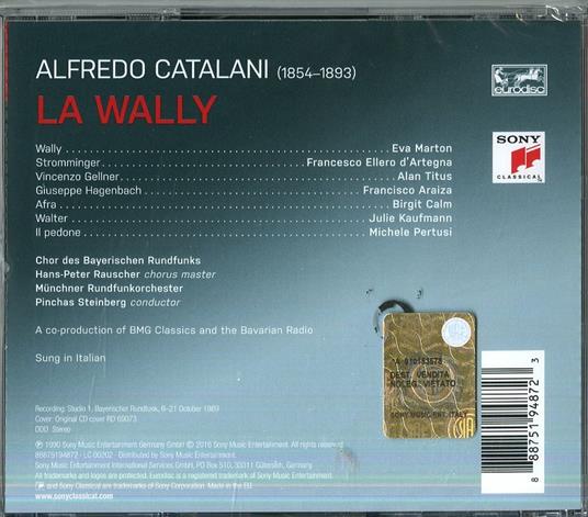 La Wally - CD Audio di Pinchas Steinberg,Alfredo Catalani,Eva Marton,Theo Adam,Radio Symphony Orchestra Monaco - 2