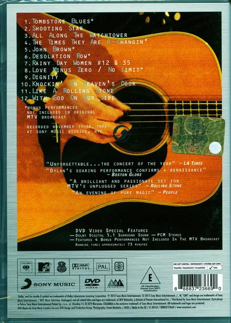 Bob Dylan. Unplugged (DVD) - DVD di Bob Dylan - 2