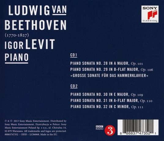 Ultime sonate per pianoforte - CD Audio di Ludwig van Beethoven,Igor Levit - 2