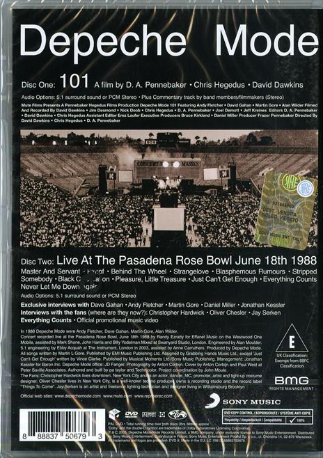 Depeche Mode. 101 (2 DVD) - DVD di Depeche Mode - 2