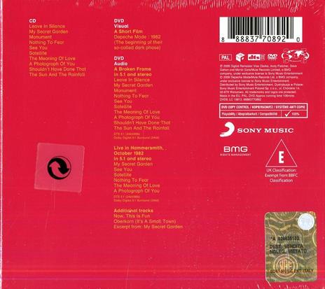 A Broken Frame - CD Audio + DVD di Depeche Mode - 2