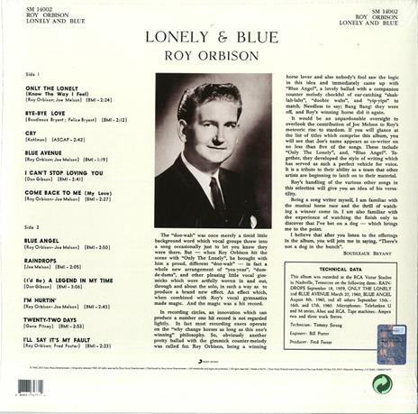 Lonely and Blue - Vinile LP di Roy Orbison - 2