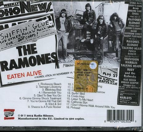 Eaten Alive. 4 Acres Utica Ny November 1977 - CD Audio di Ramones - 2