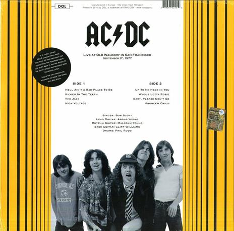 Live at Old Waldorf in San Francisco - Vinile LP di AC/DC - 2