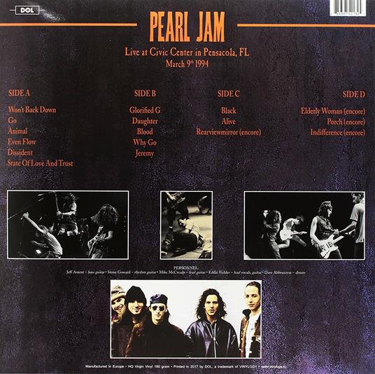 Live at Civic Center Inpensacola - Vinile LP di Pearl Jam - 2