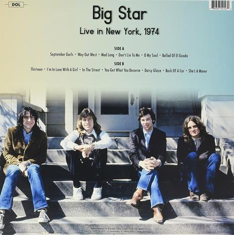 Live in New York Wlir Fm 1974 - Vinile LP di Big Star - 2