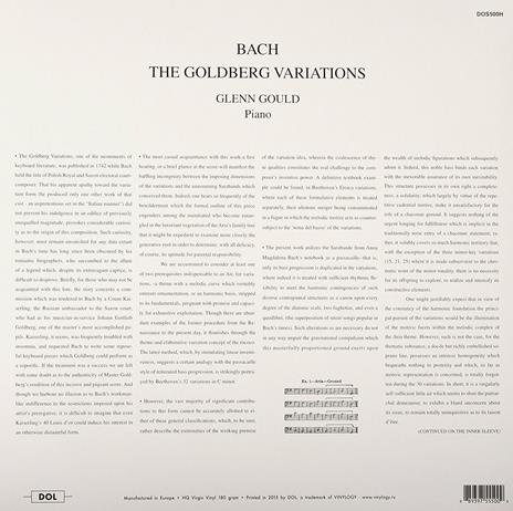 Variazioni Goldberg (180 gr.) - Vinile LP di Johann Sebastian Bach,Glenn Gould - 2