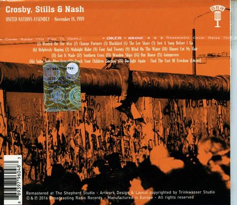 United Nations Assembly 18-11-1989 - CD Audio di Crosby Stills & Nash - 2