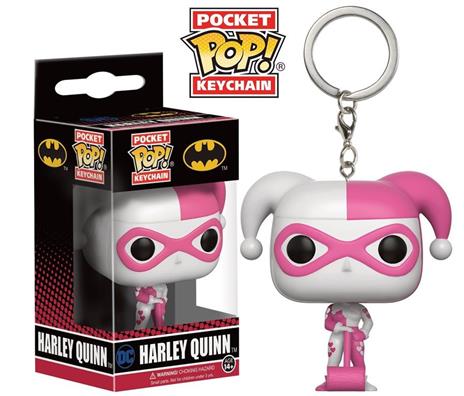 Funko Pocket POP! Keychain DC Comics. Harley Quinn Pink & White version Vinyl Figure 4cm