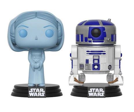 Funko Pop Star Wars 2017 Holographic Leia And R2 D2 2 Pack