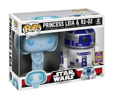 Funko Pop Star Wars 2017 Holographic Leia And R2 D2 2 Pack - 3