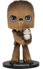 Funko Wacky Wobblers. New Edition Star Wars Episode 8 The Last Jedi. Chewbacca With Porg Bobble Head