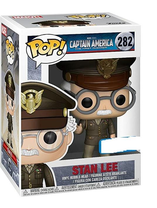 Pop Marvel Captain America Stan Lee Cameo Army General Vinyl Figure New Nuovo - 3