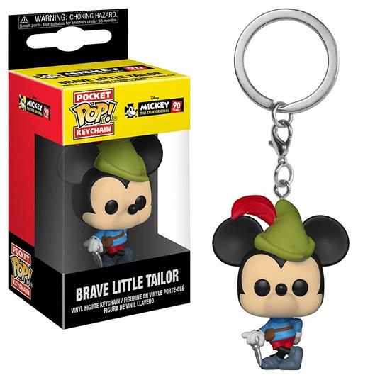 Funko Pop! Keychain. Mickey'S 90Th. Brave Little Tailor