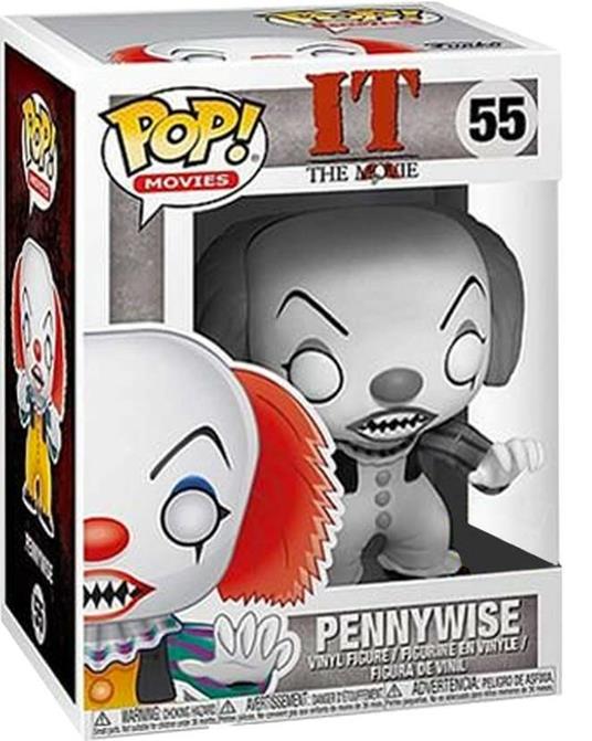 Pop Movies Horror It Pennywise Black & White Vinyl Figure New! - 3