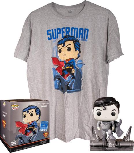 Set Figura Pop & Tee Dc Comics Jim Lee Superman Tg. L Esclusiva Funko - 2