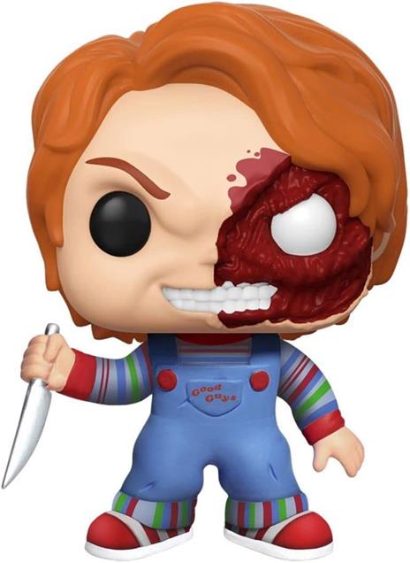 Child´s Play POP! Movies Vinyl (Exc) Figure Chucky Half (BD) 9 cm - 2