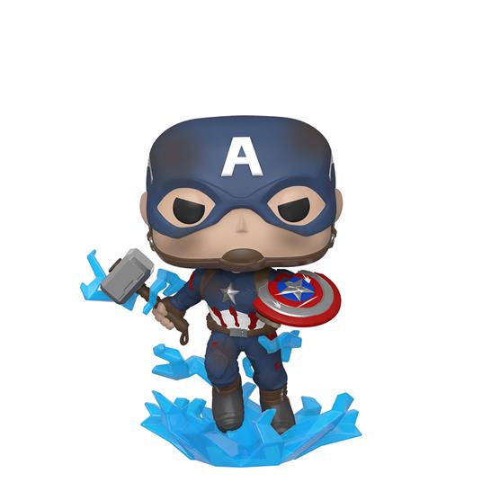 POP Marvel: Endgame- Capt A with BrokenShield&Mjolnir