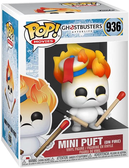 Pop movies: ghostbusters: afterlife-mini puft che va a fuoco