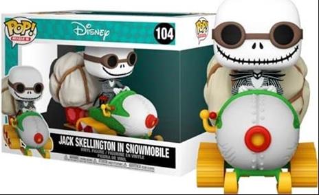 Nightmare Before Christmas POP! Rides Vinyl Figure Jack w/Goggles & Snowmobile 18 cm
